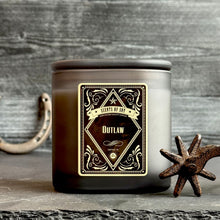 Outlaw Black Oval Glass Soy Candle
