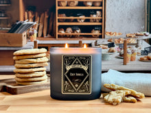 Cozy Vanilla Black Oval Glass Soy Candle