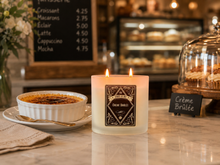 Creme Brûlée Frosted Oval Glass Soy Candle