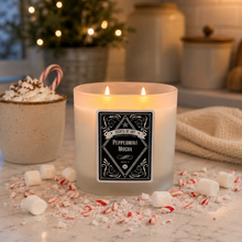 Peppermint Mocha Frosted Oval Glass Soy Candle