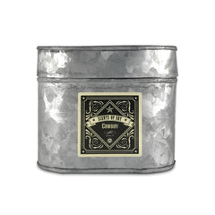 True Cowboy Galvanized Oval Tin Soy Candle