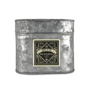 Home For The Holidays Galvanized Oval Tin Soy Candle