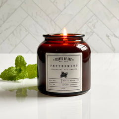 Peppermint Essential Oil Soy Candle