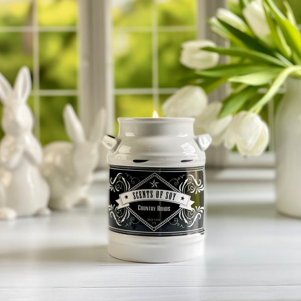 Country Roads Milk Jug Soy Candle