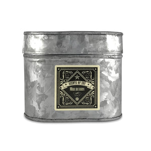 Mulberry Galvanized Oval Tin Soy Candle