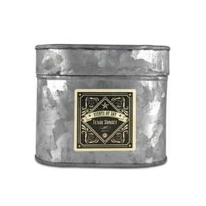 Texas Sunset Galvanized Oval Tin Soy Candle