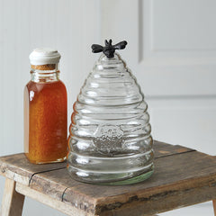 Small Honey Hive Glass Container
