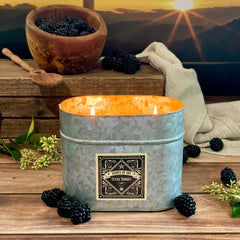 Texas Sunset Galvanized Oval Tin Soy Candle